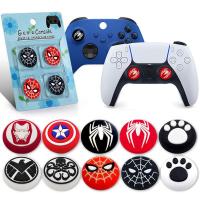 ราคา 4pcs ซิลิโคน Thumb Stick Grip Cap สําหรับ Sony Playstation 5 4 PS5 PS4 PS3 XBOX Switch Pro Controller จอยสติ๊กฝาครอบ Protector กรณี (27665575465)