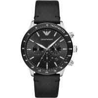 ราคา Emporio Armani AR11243 -43mm Men's Chronograph Black Leather Watch AR11241 (29274606648)