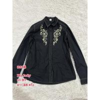 ราคา Mc lady เสื้อเชิ้ต ปักลายดอก เสื้อสไตส์คาวบอย (27218750989)
