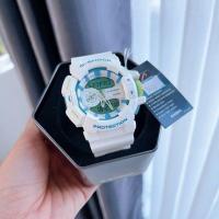 ราคา กันน้ำ 200 ม. มี World time ตั้งเวลาจับเวลาได้ ✨ นาฬิกา G-Shock GA-400WG-7ADR ขาว-ฟ้า กันน้ำ 200 ม. (24827803744)