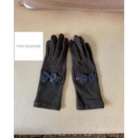 ราคา ถุงมือวูลแต่งโบว์หนังแท้Pinky and Dianne (19563604661)