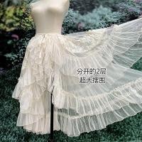 ราคา ชุดเดรส OP หวานสไตล์ฝรั่งเศสสองสวมใส่โลลิต้าใบบัวลูกไม้ตาข่ายอเนกประสงค์ผ้าคลุมหน้ากระโปรงด้านนอกฤด (26511768786)