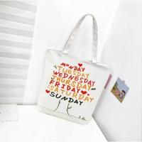 ราคา กระเป๋าผ้า สะพายไหล่ สกรีนลายน่ารักๆ ผ้าแคนวาส มีซิป กระเป๋าถือ ไปเที่ยว ไปเรียนพิเศษสวยๆ จุของได้เยอะ ขนาด 33 x 37 cm. (18742597999)