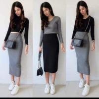 ราคา กระโปรงไหมพรมทรงสอบยาว​ เนื้อผ้าอย่างดี (2417124995)