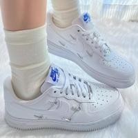 ราคา ✧▲❇Nike รองเท้าผู้หญิง Nike Air Force 1 AF1 Air Force One Silver Four Hook รองเท้ากีฬาลำลองแบบหุ้มข้อต่ำ (24300466100)