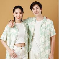 ราคา จริตไทย เสื้อฮาวายลายKikuสีเขียวมิ้นท์ (27355950154)