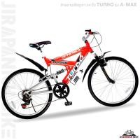 ราคา จักรยานเสือภูเขา 24 นิ้ว TURBO รุ่น A-MAX (ชุดเกียร์ SHIMANO 6 สปีด, ระบบเบรก V-BRAKE) (18492810841)