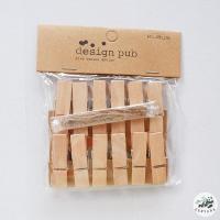 ราคา (4) ไม้หนีบ 4.6 ซม. 12 ตัว + เชือกป่าน คลิปหนีบ ไม้หนีบรูป ตัวหนีบไม้ กิ๊บไม้ ที่หนีบ ตัวหนีบ (7958057661)