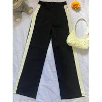 ราคา กางเกงผ้าฮานาโกะ สีดำแถบขาว (24863224938)
