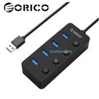 ราคา ORICO W9PH4-U3 4 Ports HUB + Individual Switch โอริโก้ ฮับ 4 พอร์ต ความเร็ว3.0 สวิตซ์ปิด/เปิด สีดำ (5415776330)