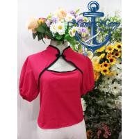 ราคา เสื้อสีแดงคอจีนกี่เพ้า (14946650306)