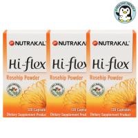 ราคา (แพค 3 ขวด) Nutrakal Hi-flex นูทราแคล ไฮ-เฟล็กซ์ ผลิตภัณฑ์เสริมอาหาร ผงโรสฮิป จาก Denmark 120 แคปซูล [HT] (25161767621)