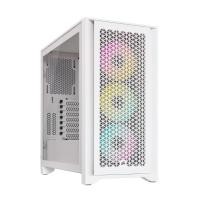 ราคา Corsair iCUE 4000D RGB AIRFLOW Mid-Tower ATX Case — White (CC-9011241-WW) (22430570680)