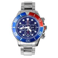 Seiko Solar Quartz Chronograph Watch (SSC019P1)