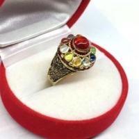 ราคา แหวนนพเก้าเงินแท้ลายถมลงยาสุโขทัยมณีใต้น้ำ (3514048247)