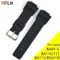 ราคา สายนาฬิกาข้อมือซิลิโคนสําหรับ for casio g - shock baby - g ba 110 ba 111 ba 112 bga 130 สีดํา (7919029230)