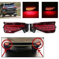 ราคา 1คู่ ไฟทับทิมท้าย ไฟกันชนท้ายมีไฟ LED Toyota Fortuner 2015-2020 มี 2 step ไฟเบรคและไฟหรี่ (22861818829)