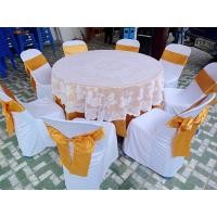 ราคา ผ้าคลุมโต๊ะจีน โต๊ะกลม ยกเซ็ตผ้าคลุมเก้าอี้+โบว์ เซ็ตละ890บ (26503819483)