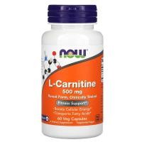 ราคา Now Foods, L-Carnitine, 500 mg, 60 Veg Capsules (27650378450)