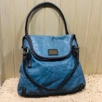 ราคา กระเป๋าสะพายหนังแท้ แบรนด์ AK Anne Klein สินค้ามือสอง (7147059335)