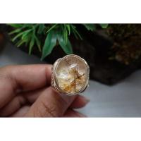 ราคา แหวนแก้วกาบเงินกาบทอง+ขนเหล็ก ตัวเรือนเงินแท้ (ตัวเรือนเงินแท้ 92.5%) เบอร์ 61 , (1440315171)