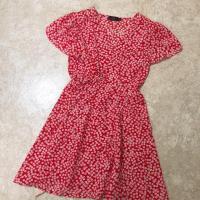 ราคา เดรสป้ายหน้า ลายดอกสีแดง (2640444571)