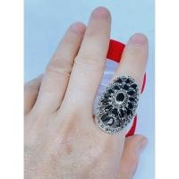 ราคา แหวนเงินแท้925นิลดำหนเาแหวน3.5ซม (40802812858)