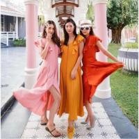 ราคา เดรสกระดุมหน้า งานสวย ป้ายVIV (7955602840)