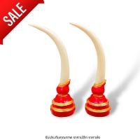 ราคา 888-KETงาช้างเทียม สำหรับประดับหิ้งพระ สูง 8 นิ้ว ทำจากเนื้อเรซิ่นอย่างดี แข็งแรงทนทาน ใช้ประดับหิ้งพระได้ สวยงาม (28626260830)