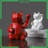 ราคา ( Amleso ) ตุ๊กตาเรซิ่นรูปแมวกวักสําหรับตกแต่งบ้าน (9306250573)