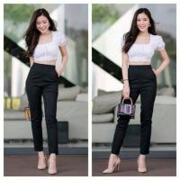 ราคา กางเกง ใส่ทำงาน เอวสูง ทรงสวย ผ้านาโน (5268755071)