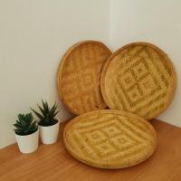 ราคา กะโล่ไม้ไผ่สาน ขนาด 8 นิ้ว / 10 นิ้ว กระด้งไม้ไผ่สาน ลายไทย (8867177944)