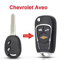 ราคา กุญแจพับ Chevrolet Aveo แบบ 2 ปุ่ม พร้อมโลโก้ด้านหน้าและด้านหลัง **ส่งฟรี Kerry ** (1889148246)