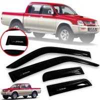 ราคา กันสาดประตู รุ่น MITSUBISHI สตราด้า คิ้วกันสาด กันฝน กันแดด มิตซูบิชิ STRADA ปี 1996 - 2004 สีดำเงา 4 ประตู 4 ชิ้น (8287681506)