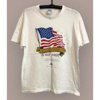 ราคา เสื้อยืดสีขาวลายธงชาติอเมริกาอก41ยาว28 (25383902523)