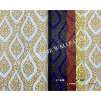 ราคา วอลเปเปอร์ติดผนังลายไทย วอลเปเปอร์ลายพุ่มข้าวบิณฑ์ ลวดลายมีมิติสัมผัสได้ถึงเนื้อลาย ยาว 10 เมตร (29477271439)