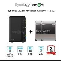 ราคา Synology DS220+ 2-bay NAS + 2 x Synology HAT5300 16TB (17060175220)
