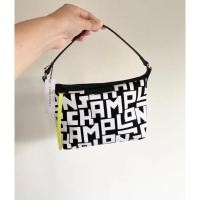 ราคา พร้อมส่ง LONGCHAMP LE PLIAGE LGP Clutch - Multicolor Canvas Black/White (23966711863)