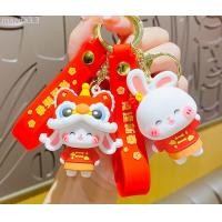 ราคา พวงกุญแจYS104 จี้การ์ตูนกระต่ายปีใหม่ กระต่ายนำโชค ถุงเงินถุงทอง เหมาะกับของขวัญปีใหม่ ห้อยกระเป๋า (25083108220)