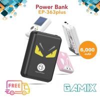 ราคา ส่งฟรี Power Bank พาวเวอร์แบงค์ แบตเตอรี่สำรอง ขนาด 6000mAh รับประกัน 1 ปี ( พาวเวอร์แบงค์ แบตเตอรี่สำรอง Power Bank ) (5661177010)