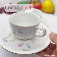 ราคา ชุดแก้วกาแฟsangoขอบทองลายดอกไม้สวยงาม5ออนแก้วกาแฟร้อน (22977425879)
