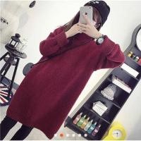 ราคา เสื้อไหมพรมตัวยาวสีเลือดหมู คอเต่า (1026621058)