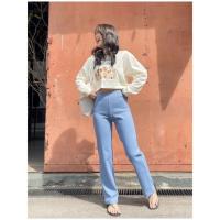 ราคา ส่งต่อกางเกงขายาว Biker สีฟ้า แบรนด์ chamniii เอว 20”-30” (16331678414)