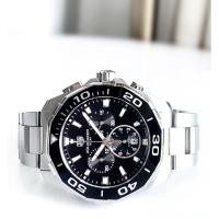 ราคา Used : Tag Heuer Aquaracer Black Dial Film Bezel Chronograph 43 mm Quartz movement (12151773189)