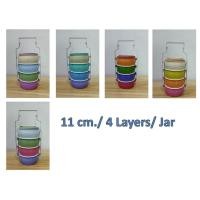 ราคา ปิ่นโตสีพลาสเทล ปิ่นโตแฟนซี ปิ่นโตสีสวย ปิ่นโตเคลือบสี ปิ่นโตทรงโอ่ง ขนาด 11 ซม. 4ชั้น Tiffin Box/ Lunch Box (14393553844)