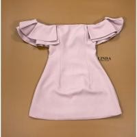 ราคา เดรสสั้นเกาะไหล่แขนจีบระบาย 2 ชั้น มี 2 สี ป้าย Linda รอบที่ 4 (7255723049)