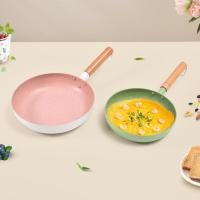 ราคา Buttle กระทะ กระทะเคลือบ กระทะหินอ่อน กระทะเคลือบหินอ่อน สำหรับทอดอาหาร น้ำมันน้อย ใช้ได้กับเตาทุกประเภท (26580274070)