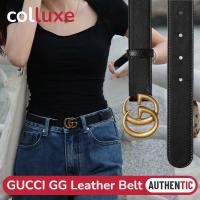 ราคา ของแท้ของแท้ กุชชี่ Gucci GG Leather Belt 2cm & 3cm เข็มขัดผู้หญิง (29586052105)