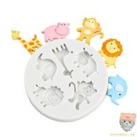 ราคา Moon Lion Hippo Giraffe Monkey แม่พิมพ์ซิลิโคนสัตว์ป่ารูปร่าง F Ondant เค้ก Mould อุปกรณ์ครัวเบเกอรี่ (42700941021)