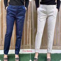 ราคา Mango กางเกงผ้า (ทรงกระบอกเล็ก) (16688778480)